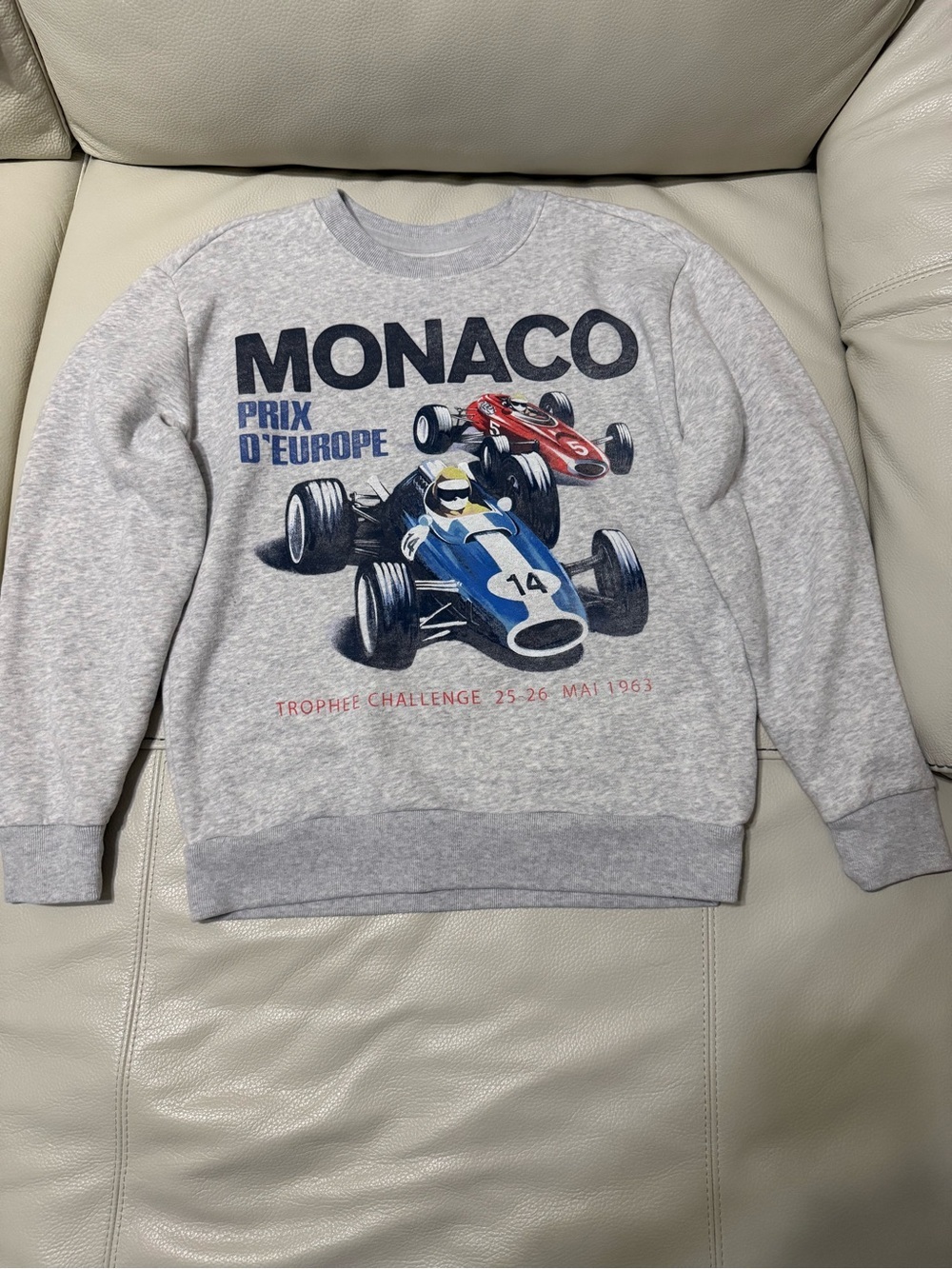 HOLLISTER RELAXED MONACO RACING GRAPHIC CREW SWEATSHIRT XSMALL - Picture 2 of 6
